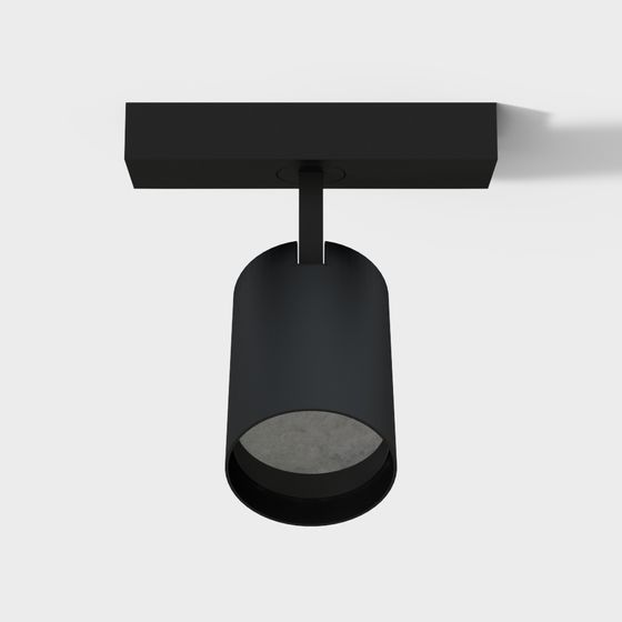 Elegant Low-Poly Track Light 3D model
