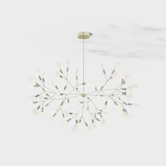 Sputnik Chandelier 3D Model Design