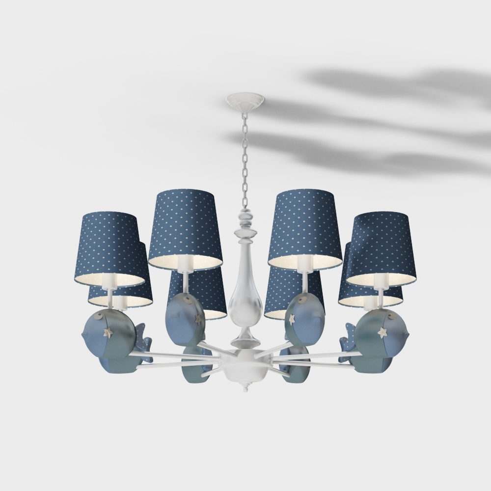 Dreamy Low-Poly Chandelier 3D model