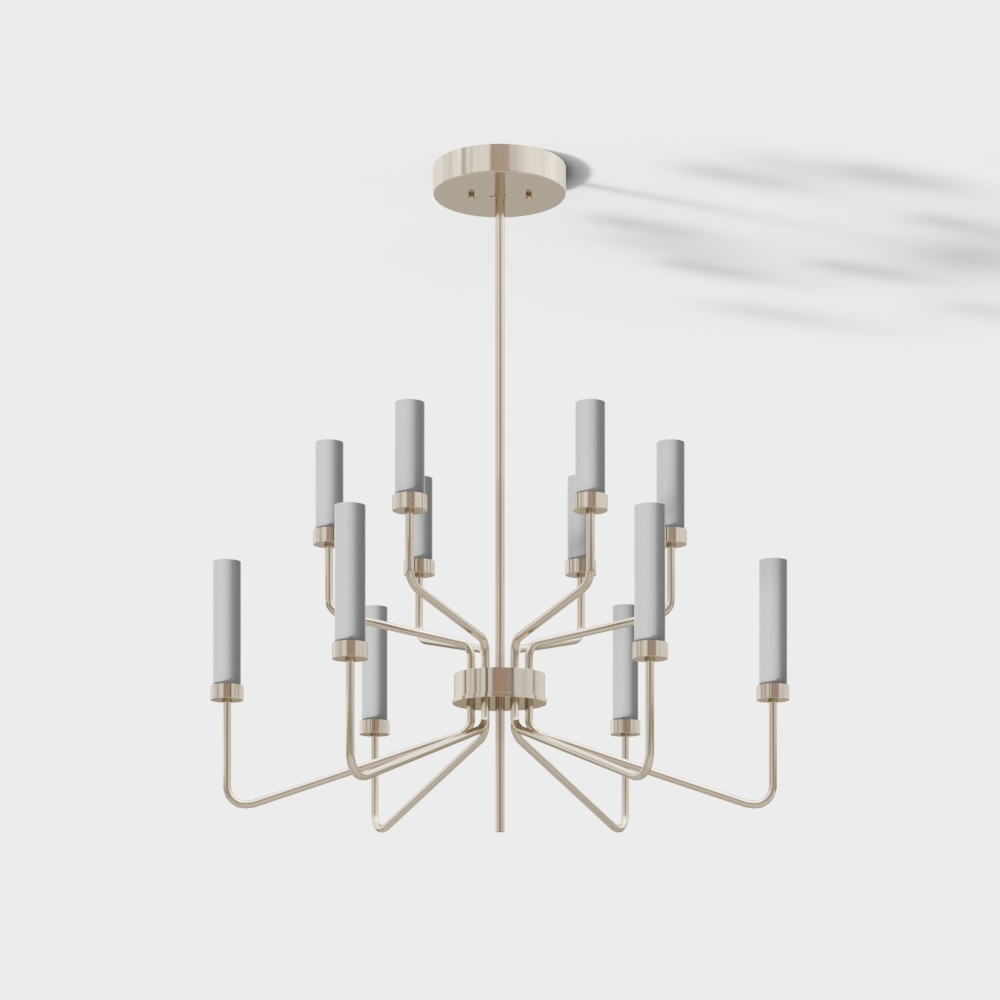 MKA04-000172_Nickel color modern twelve-head chandelier