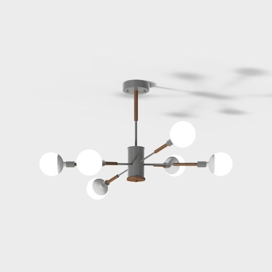 TY-88067-6 - グレーのシャンデリア