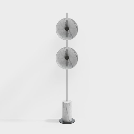Marble Disc Tower 3D model