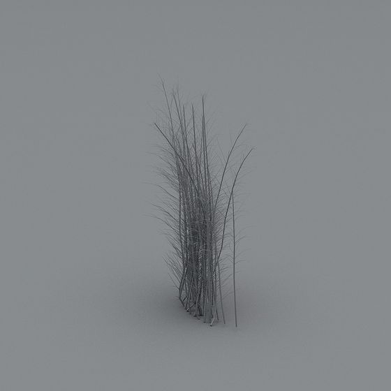 Unique Low Poly Grass 3D Model