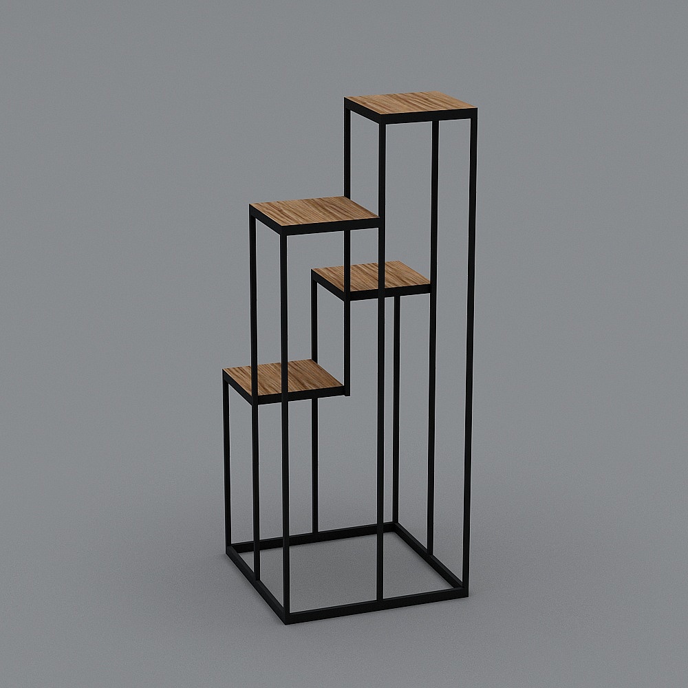 Minimalist Staircase Display Stand 3D model