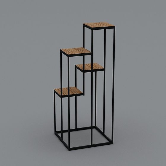 Minimalist Staircase Display Stand 3D model