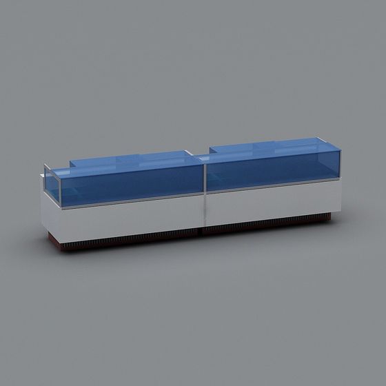 Stylish Minimalist Display Cabinet 3D model
