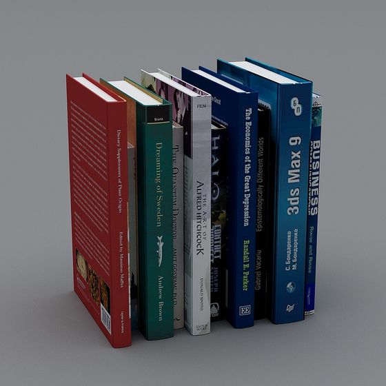 Vibrant Bookshelf 3D model for Design and Gaming
