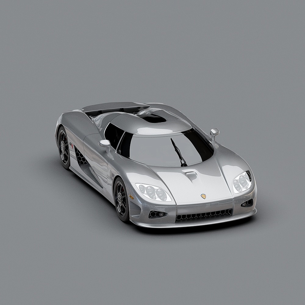 Futuristic Low-Poly Speedster Car 3D model