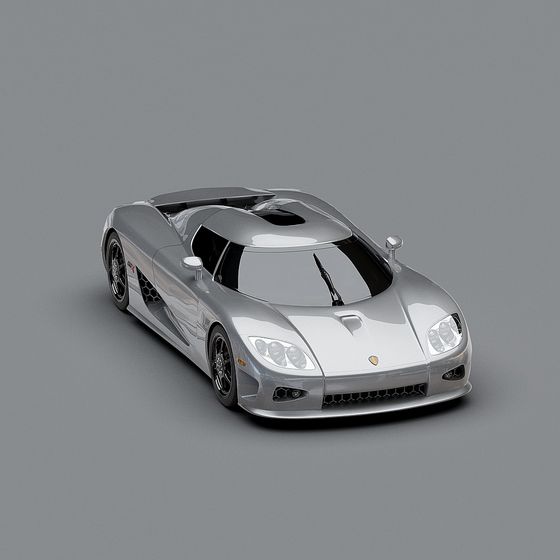 Futuristic Low-Poly Speedster Car 3D model