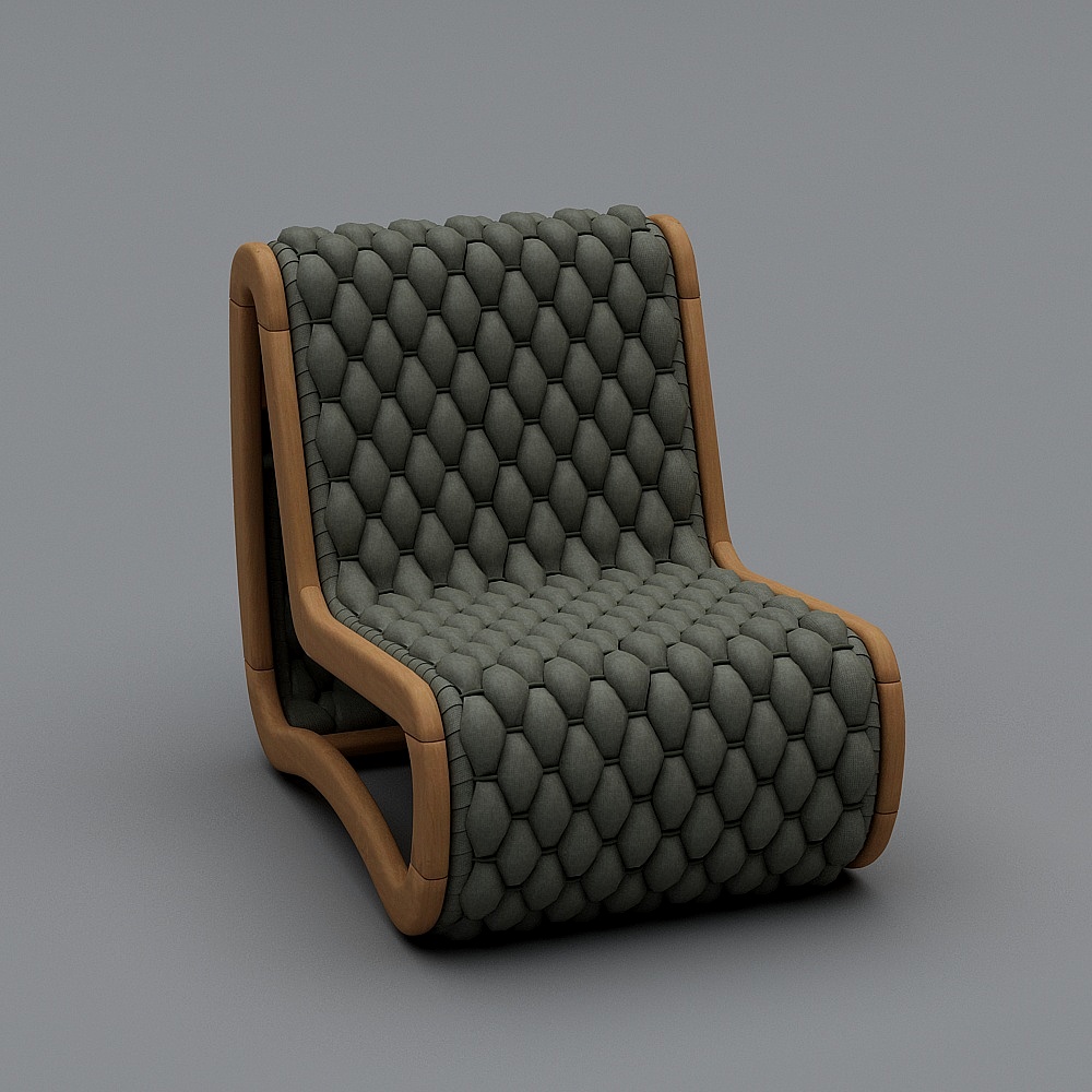 Stylish Low-Poly Armchair 3D model