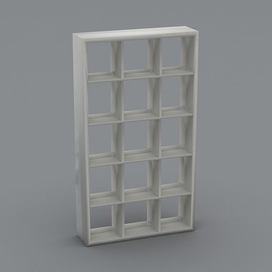 Stylish Low Polygon Bookshelf 3D model