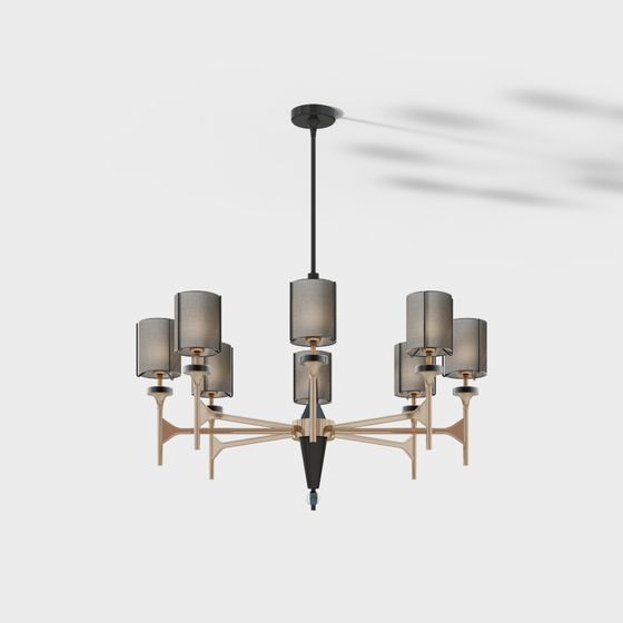 Chic Low-Poly Hanging Lamp 3D model