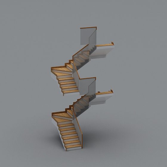 Elegant Spiral Staircase 3D model