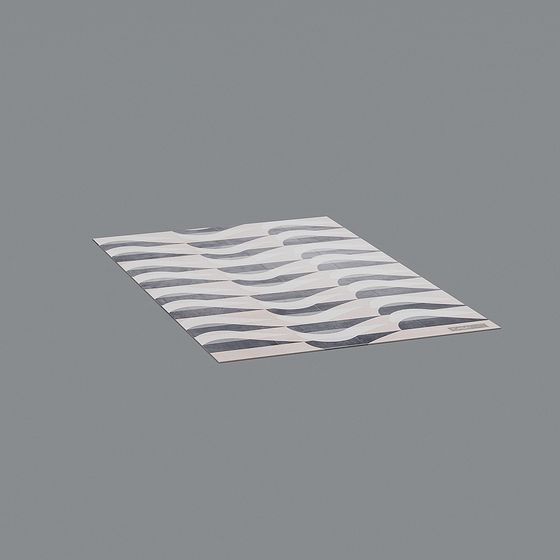 Waves Carpet 3D model - Low Poly Design