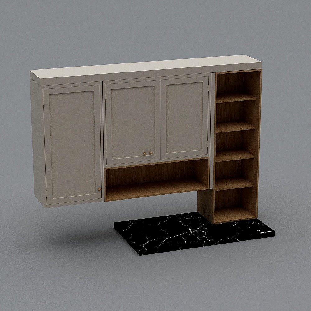 Stylish Minimalist Storage Cabinet 3D model
