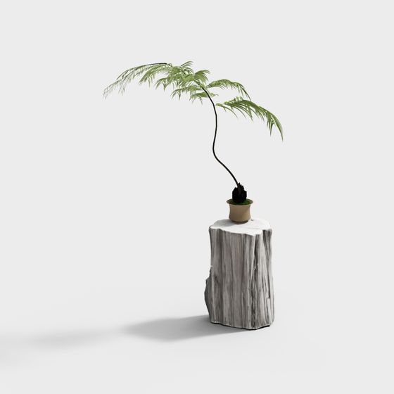 Unique Low-Poly 3D Model Plant Design