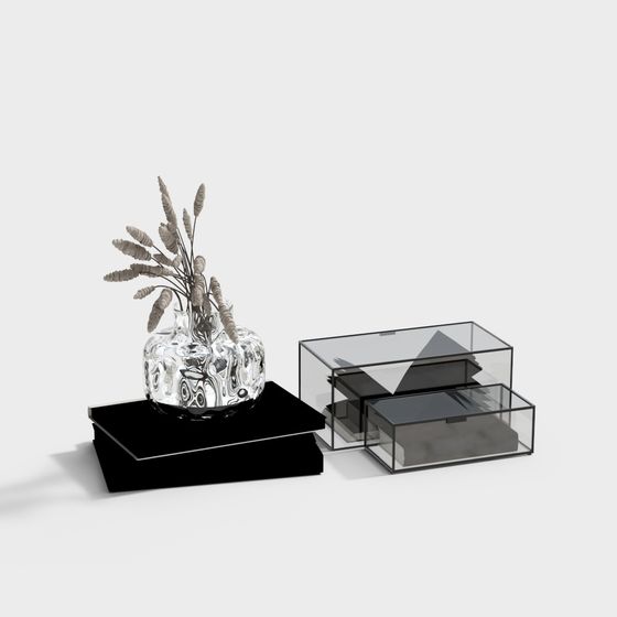 Glass Art Vase Low Polygon 3D model