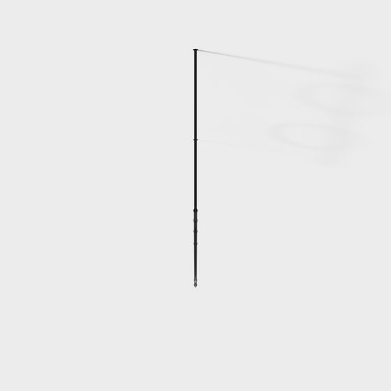 Minimalist Flag Pole 3D model with Realistic Textures