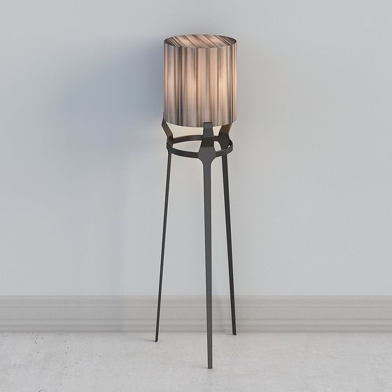 Elegant Low-Poly Floor Lamp 3D model
