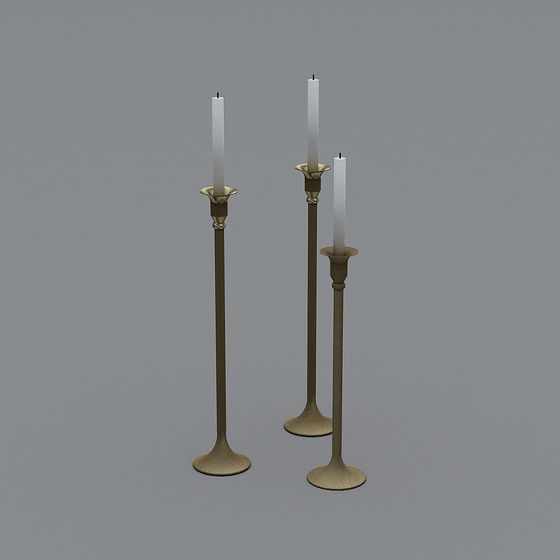 Classic Candlesticks 3D Model