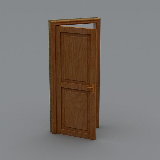 Realistic Wooden Door 3D model