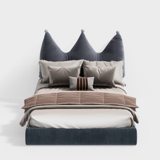 Royal Rest 3D model Bed for Modern Interiors