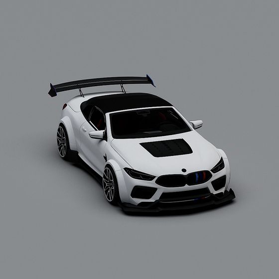 Low Poly High Detail Race Car 3D model