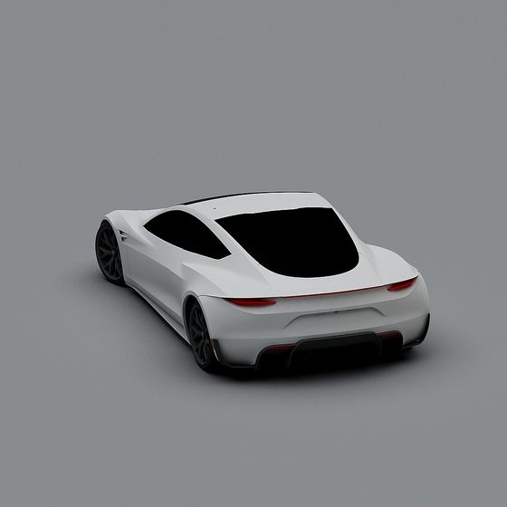 Futuristic Low-Poly Sports Car 3D model