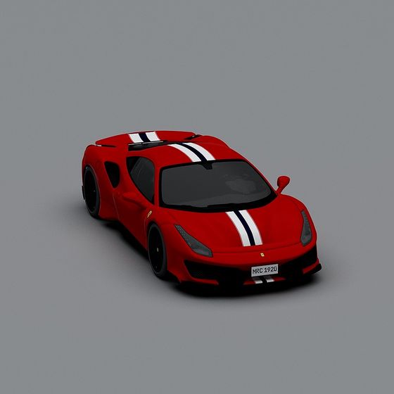 Ferrari 488 GTB 3D model for Creative Projects
