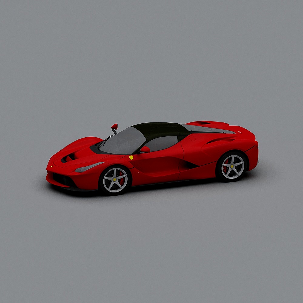 Vibrant Red LaFerrari 3D model