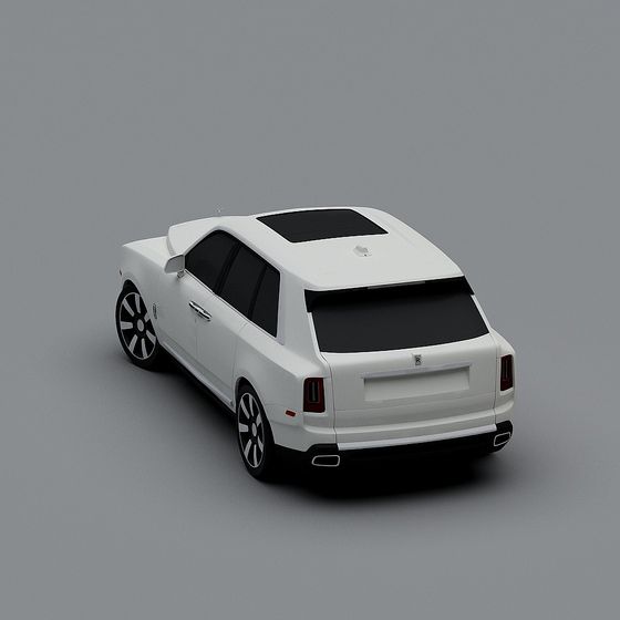 Futuristic Low-Poly Car 3D model