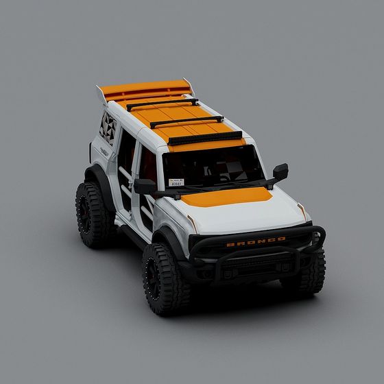 Bronco Low-Poly 3D Model for Off-Road Adventures