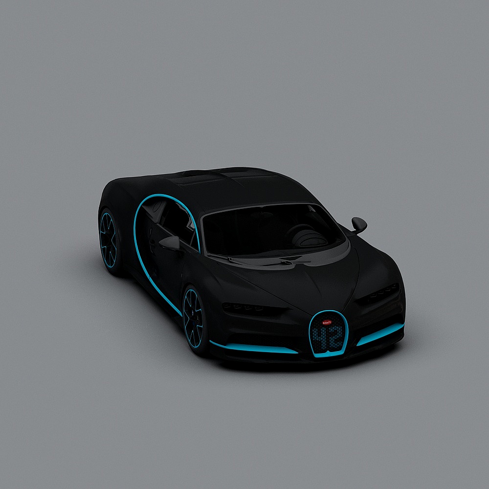 疾风之翼 Black Super Car 3D model