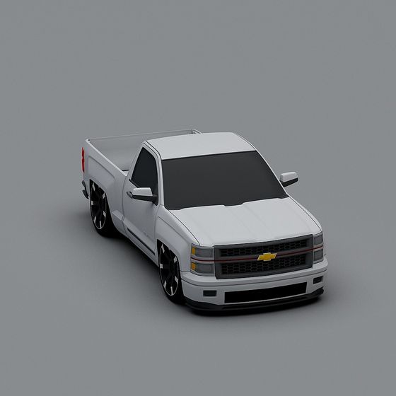 Urban Ranger Low-Poly Pickup Truck 3D model