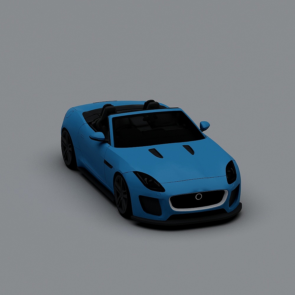 Stylish Low-Polygon Sports Car 3D model