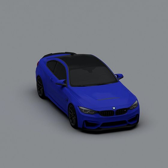 Low Poly High-Detail Sports Car 3D model