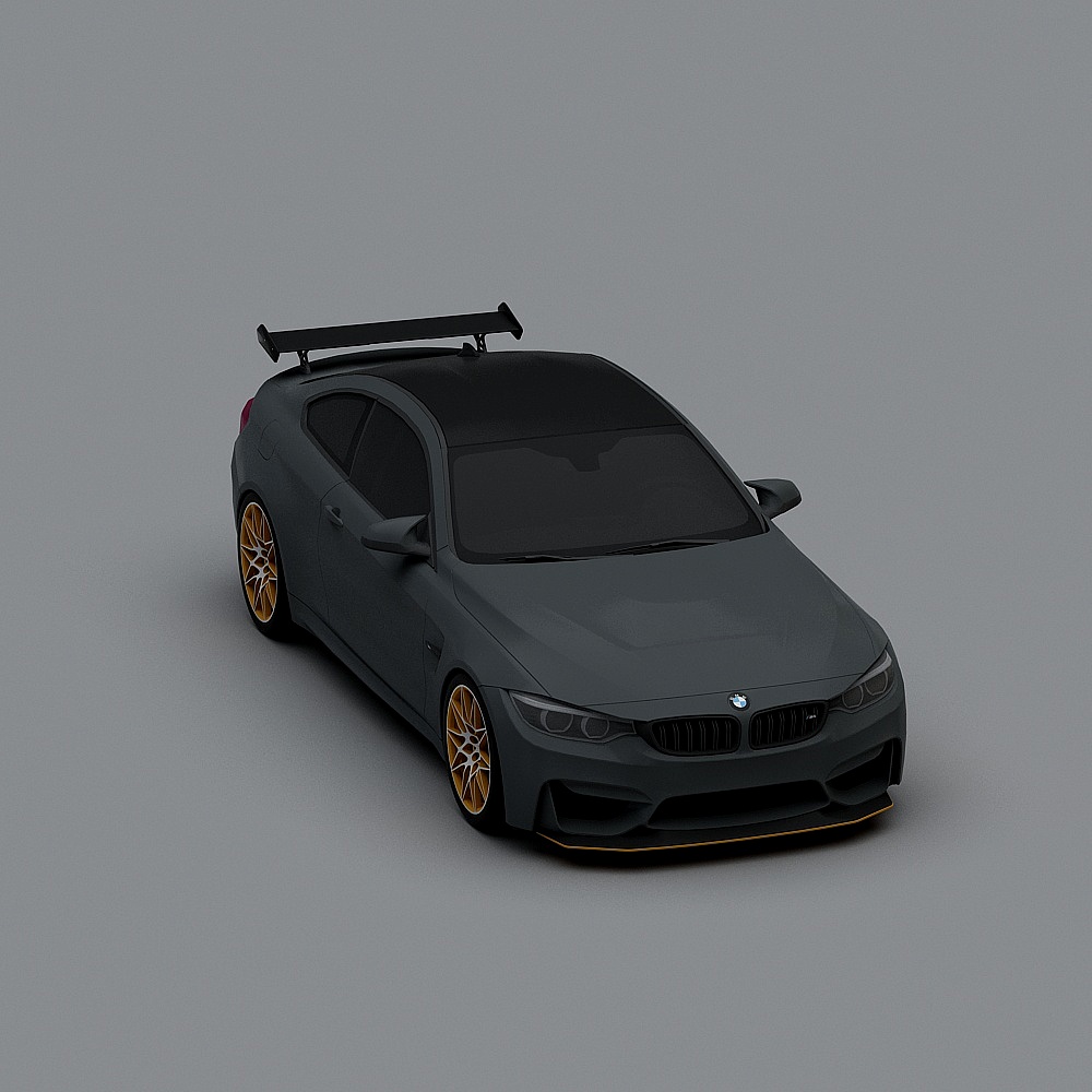 Low-Poly BMW M4 GT4 3D model
