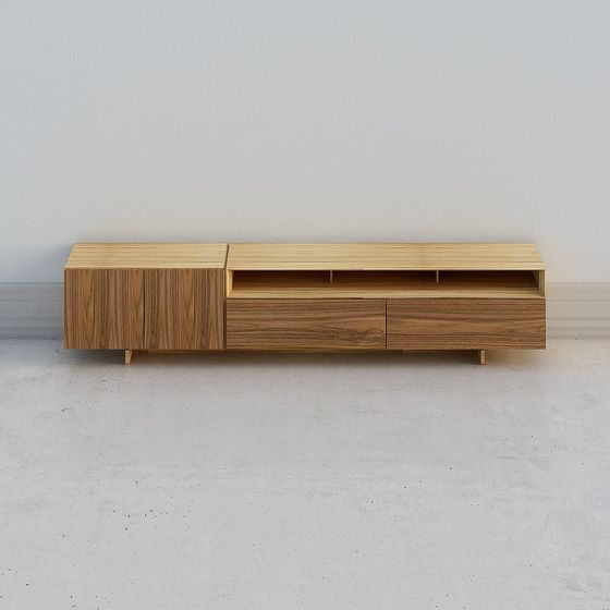 Modern Low-Poly TV Cabinet 3D model