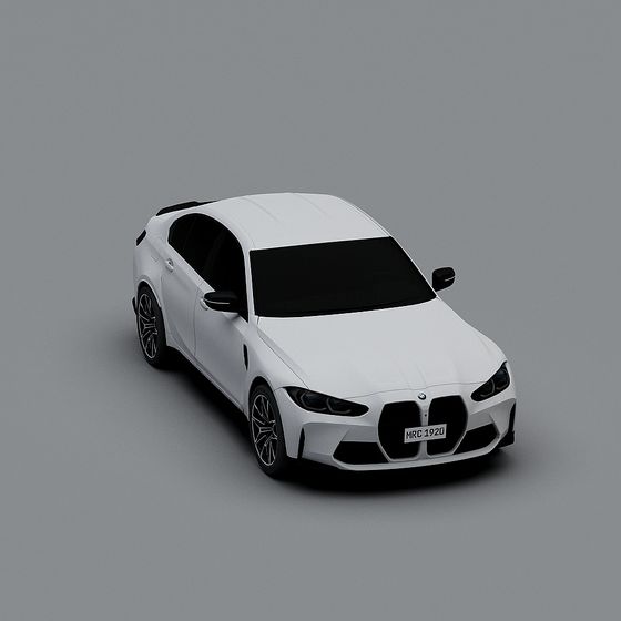 Urban Racer 3D model - Futuristic White Sports Car