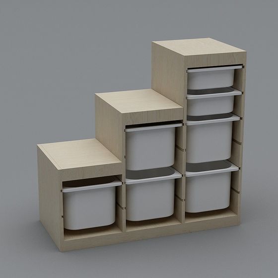 Modular Storage Cabinet 3D model
