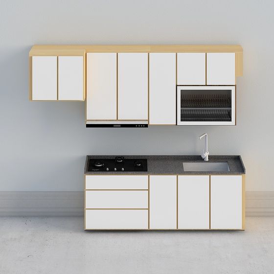 Stylish Kitchen Cabinet 3D model for Contemporary Spaces