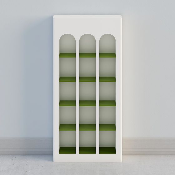 Elegant Minimalist Bookshelf 3D model for Creative Spaces