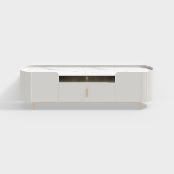 Modern Minimalist 3D Model TV Cabinet