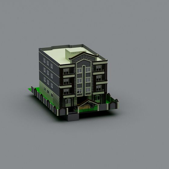 Low Poly Storytelling Residential Building 3D model