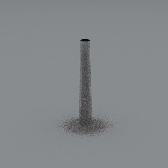 Detailed Low-Poly Metal Chimney 3D model