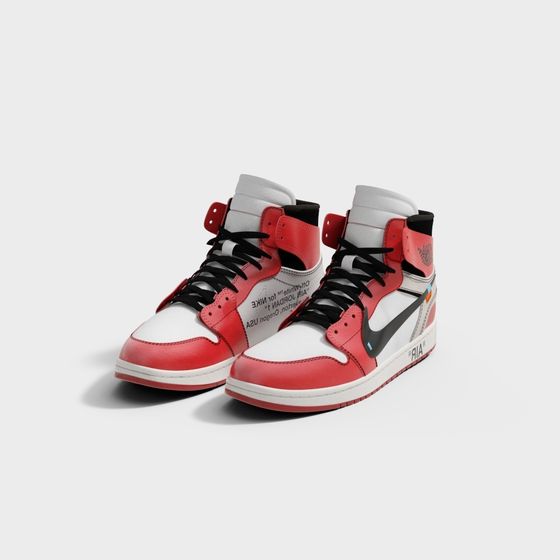 Air Jordan 1 High OG Off-White 'Chicago' 3D model