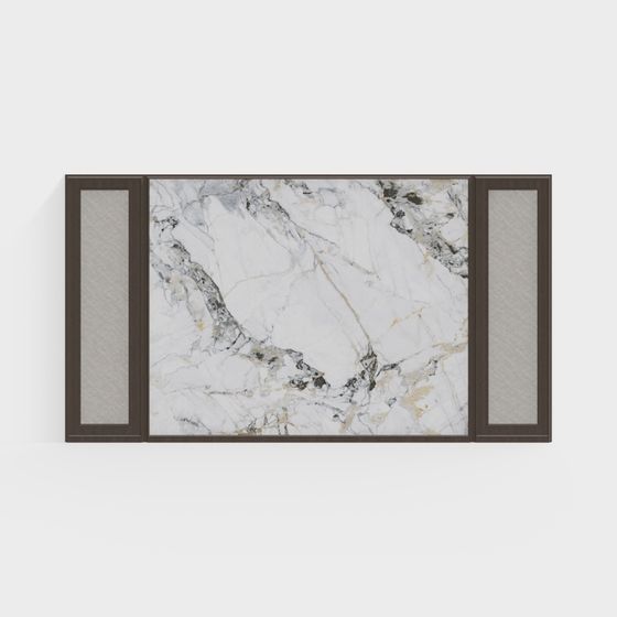Elegant Marble Double Door 3D model