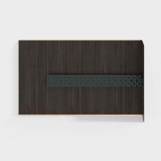 Stylish Wooden Reception Desk 3D model