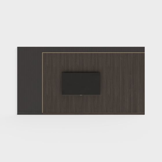 Sleek Embedded TV Cabinet 3D model
