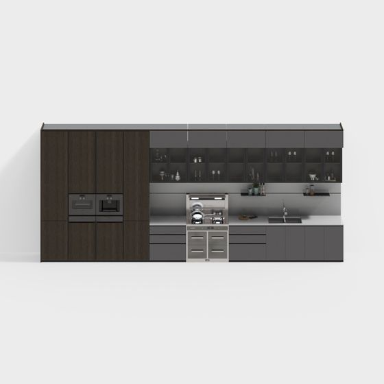Elegant Minimalist Kitchen 3D model